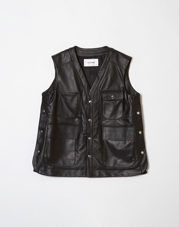 LEATHER VEST / 309297251001