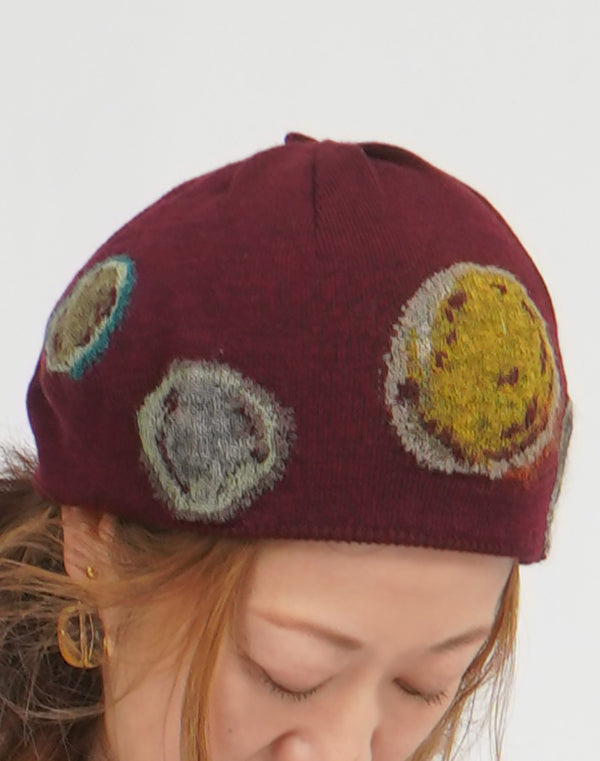 
                  
                    Load image into Gallery viewer, 小石柄ベレー帽 / BEF07620WA
                  
                