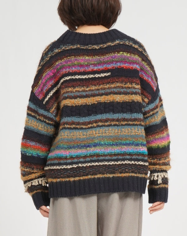 
                  
                    Load image into Gallery viewer, MIX ボーダープルオーバー / BEF07627WA
                  
                