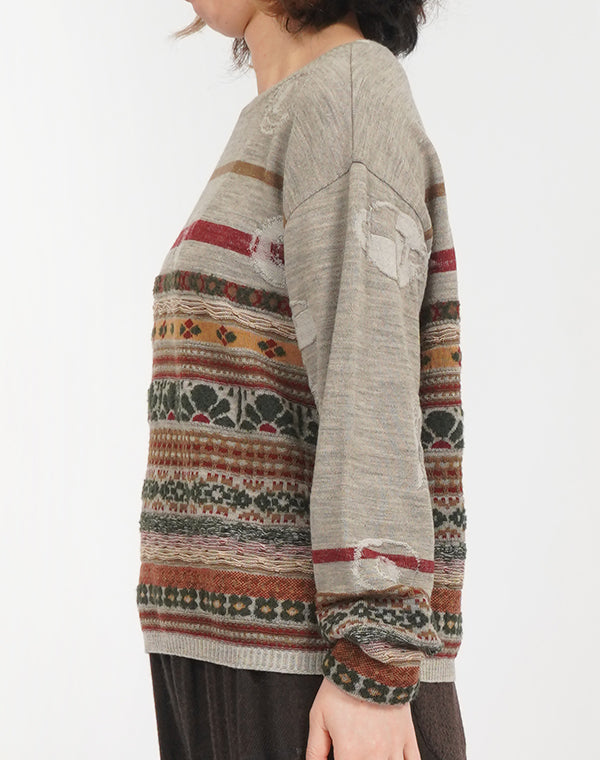 
                  
                    Load image into Gallery viewer, MIX ジャカードコンパクトプルオーバー / BEF07601WA
                  
                