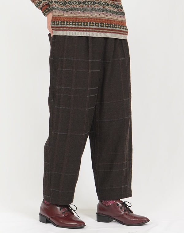 
                  
                    Load image into Gallery viewer, 袋チェックリバーシブルニットポケットパンツ / BEF07651WA
                  
                