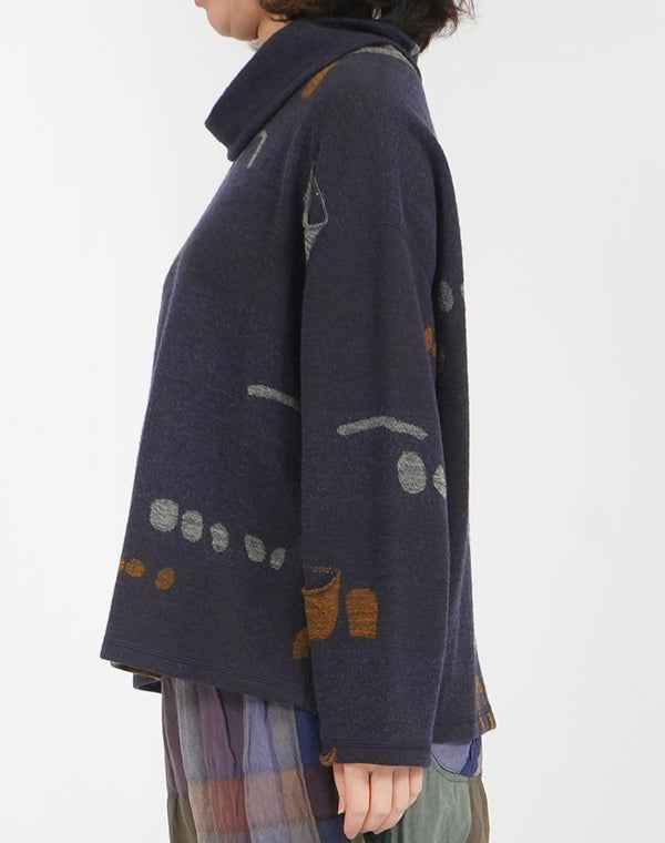 
                  
                    Load image into Gallery viewer, ポケットドット柄ジャージーリバーシブルプルオーバー / BEF07662WA
                  
                