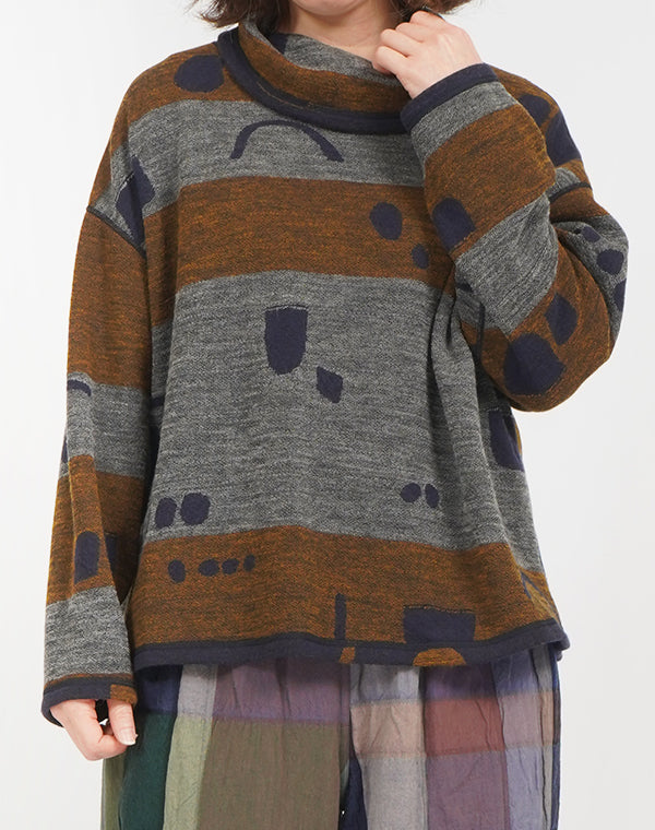 
                  
                    Load image into Gallery viewer, ポケットドット柄ジャージーリバーシブルプルオーバー / BEF07662WA
                  
                