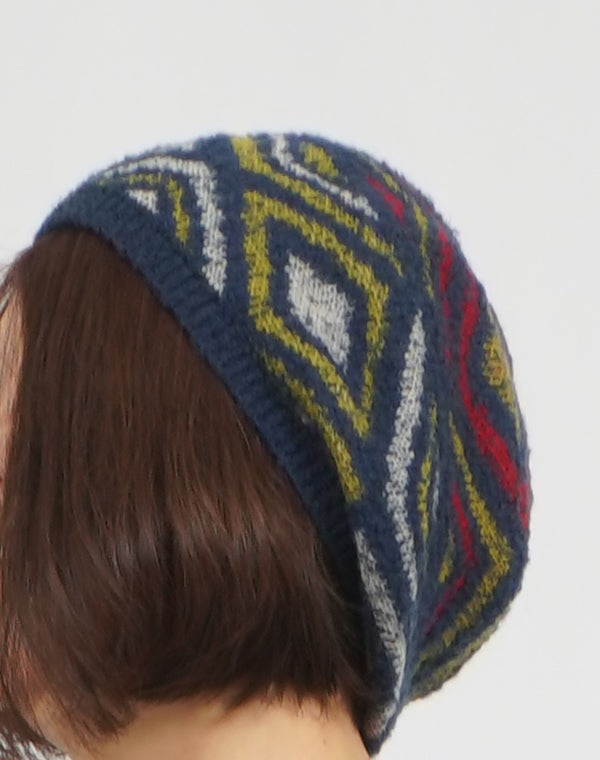 
                  
                    Load image into Gallery viewer, ダイヤ柄プードルベレー帽 / BEF07625WA
                  
                