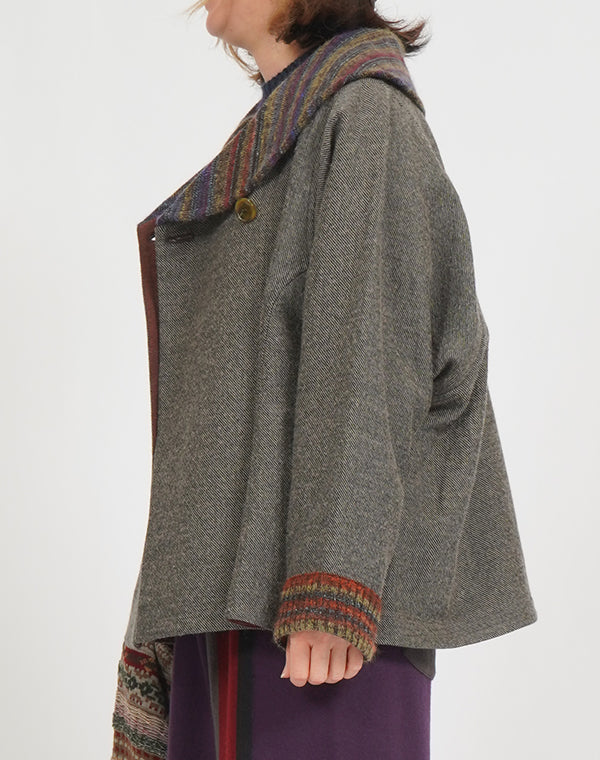 
                  
                    Load image into Gallery viewer, ウールコットンリバーシブルワイドコート / BEF07653WA
                  
                