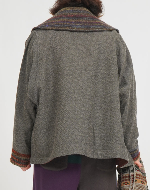 
                  
                    Load image into Gallery viewer, ウールコットンリバーシブルワイドコート / BEF07653WA
                  
                