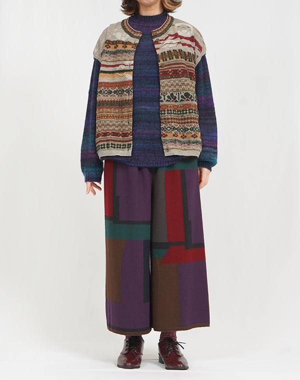 
                  
                    Load image into Gallery viewer, MIX ジャカード前開きベスト / BEF07604WA
                  
                