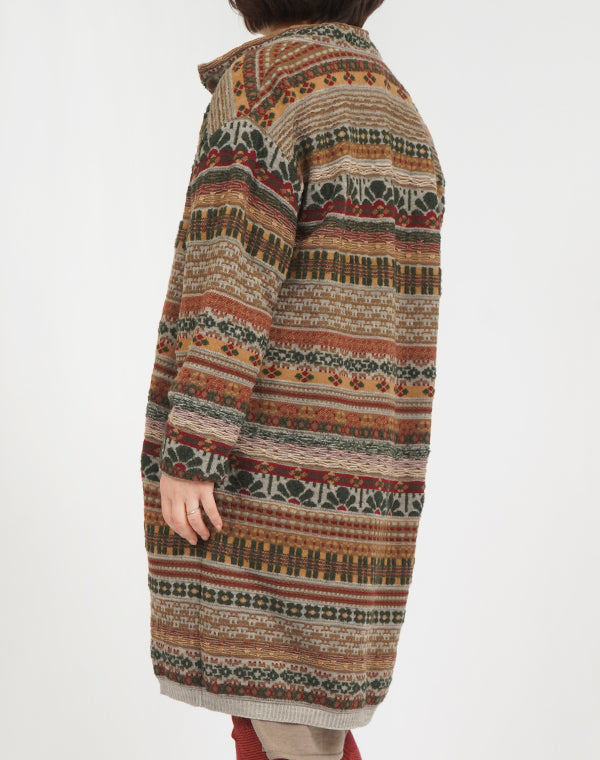 
                  
                    Load image into Gallery viewer, MIX ジャカードロングコート / BEF07605WA
                  
                