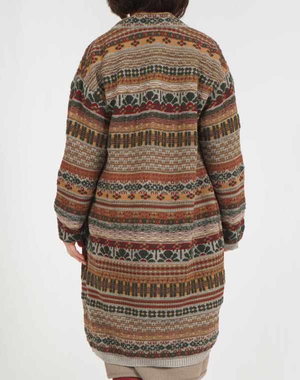 
                  
                    Load image into Gallery viewer, MIX ジャカードロングコート / BEF07605WA
                  
                