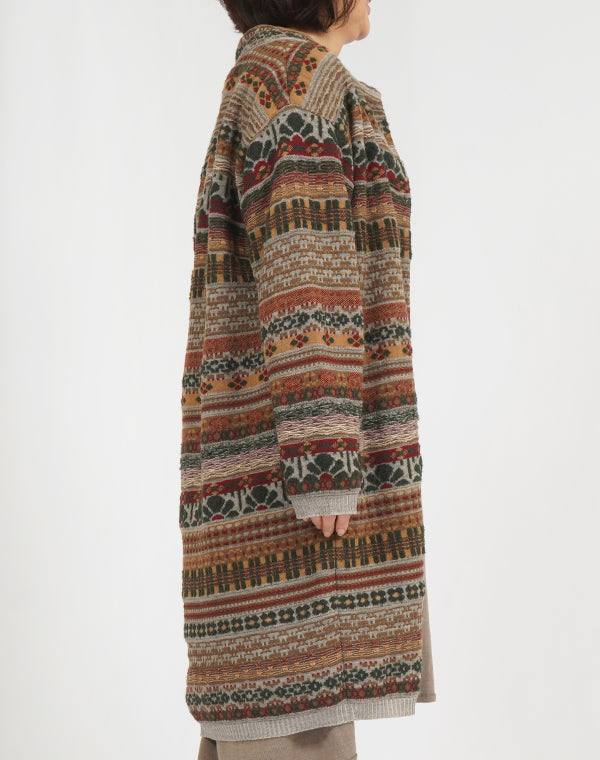 
                  
                    Load image into Gallery viewer, MIX ジャカードロングコート / BEF07605WA
                  
                