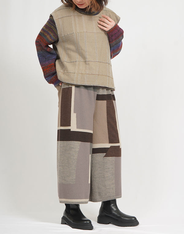 
                  
                    Load image into Gallery viewer, 袋チェックリバーシブルベスト / BEF07648WA
                  
                