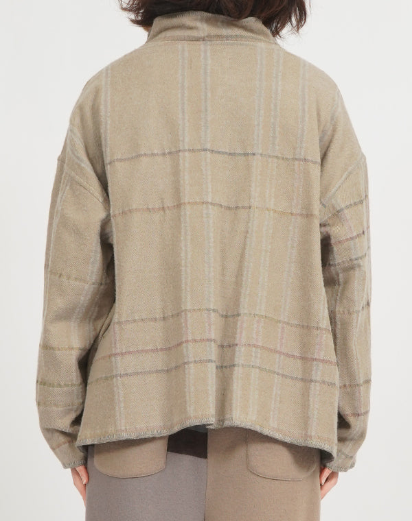 
                  
                    Load image into Gallery viewer, 袋チェックリバーシブルショートジャケット / BEF07649WA
                  
                