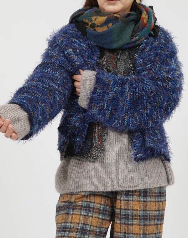 
                  
                    Load image into Gallery viewer, ミックスファーボレロカーディガン / BEF01646WA
                  
                