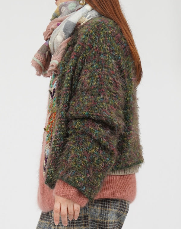 
                  
                    Load image into Gallery viewer, ミックスファーボレロカーディガン / BEF01646WA
                  
                