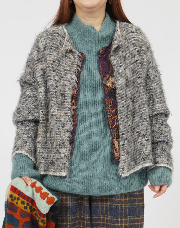 
                  
                    Load image into Gallery viewer, ミックスファーボレロカーディガン / BEF01646WA
                  
                