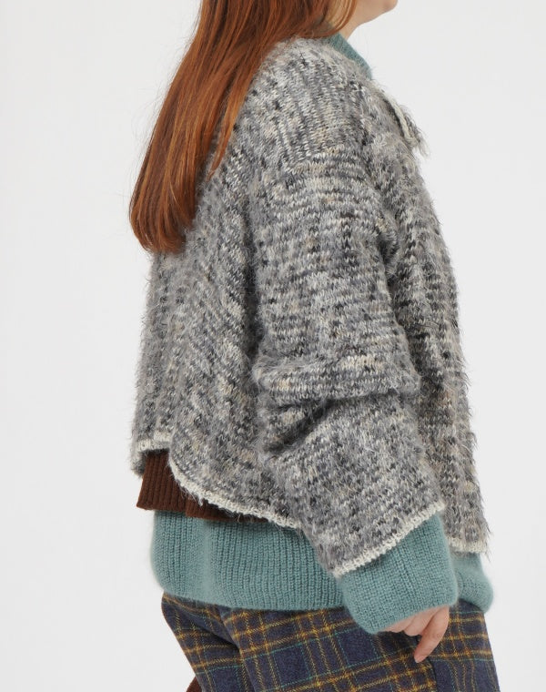 
                  
                    Load image into Gallery viewer, ミックスファーボレロカーディガン / BEF01646WA
                  
                