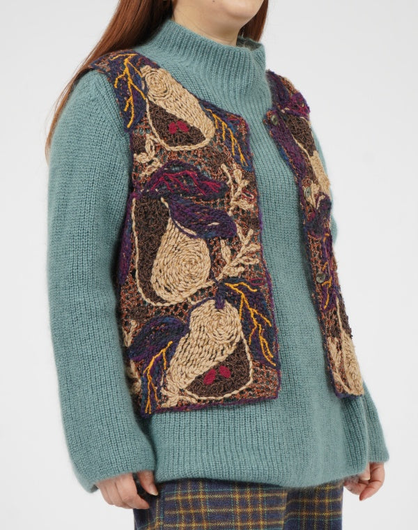 
                  
                    Load image into Gallery viewer, 洋梨刺繍ベスト / BEF01648WA
                  
                