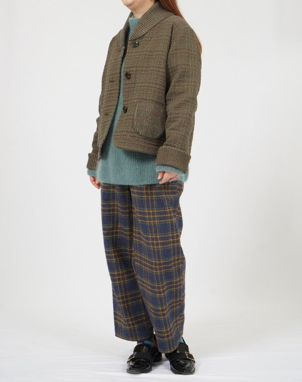 
                  
                    Load image into Gallery viewer, ドットチェックリバーシブルショートコート / BEF01661WA
                  
                