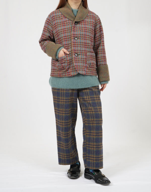 
                  
                    Load image into Gallery viewer, ドットチェックリバーシブルショートコート / BEF01661WA
                  
                