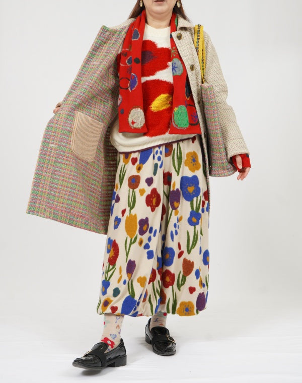 
                  
                    Load image into Gallery viewer, ドットチェックリバーシブルロングコート / BEF01662WA
                  
                