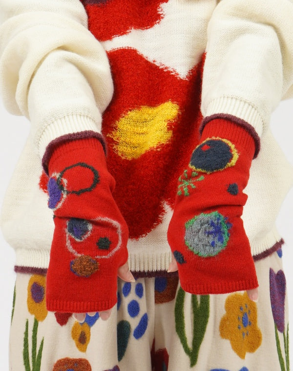 
                  
                    Load image into Gallery viewer, わっかインターシャアームウォーマー / BEF01633WA
                  
                