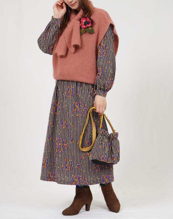 
                  
                    Load image into Gallery viewer, 寄せ植えチェックギャザーバッグ / BEF01671WA
                  
                