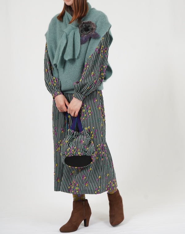 
                  
                    Load image into Gallery viewer, 寄せ植えチェックギャザーバッグ / BEF01671WA
                  
                