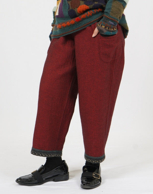 
                  
                    Load image into Gallery viewer, ウールコットンリバーシブルパンツ / BEF01667WA
                  
                