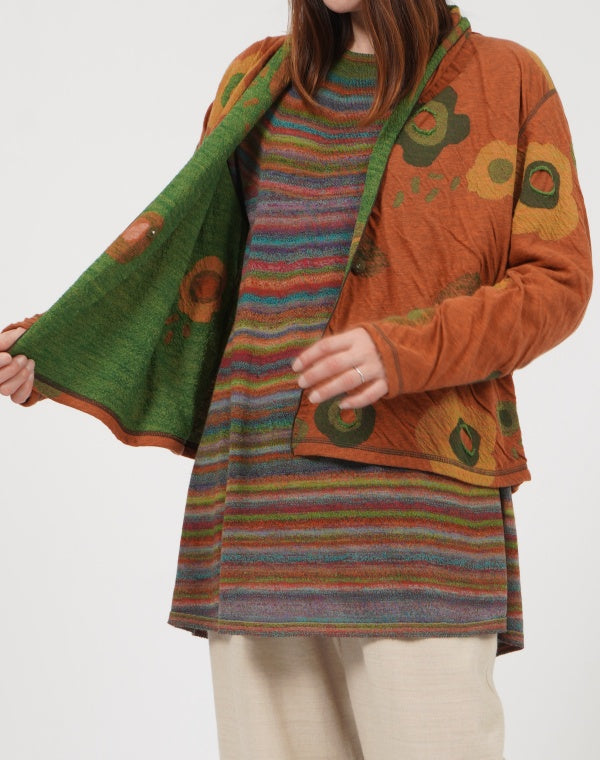 
                  
                    Load image into Gallery viewer, リバーシブルフラワーカーディガン / BEF01687WA
                  
                