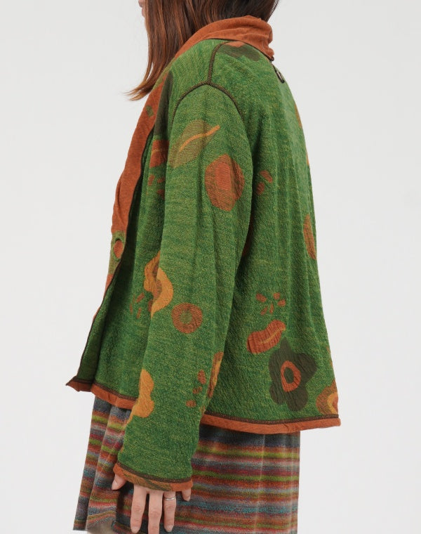 
                  
                    Load image into Gallery viewer, リバーシブルフラワーカーディガン / BEF01687WA
                  
                