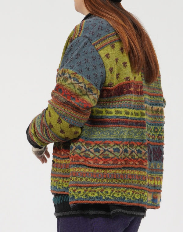 
                  
                    Load image into Gallery viewer, アンティークジャカードフレアカーディガン / BEF01604WA
                  
                