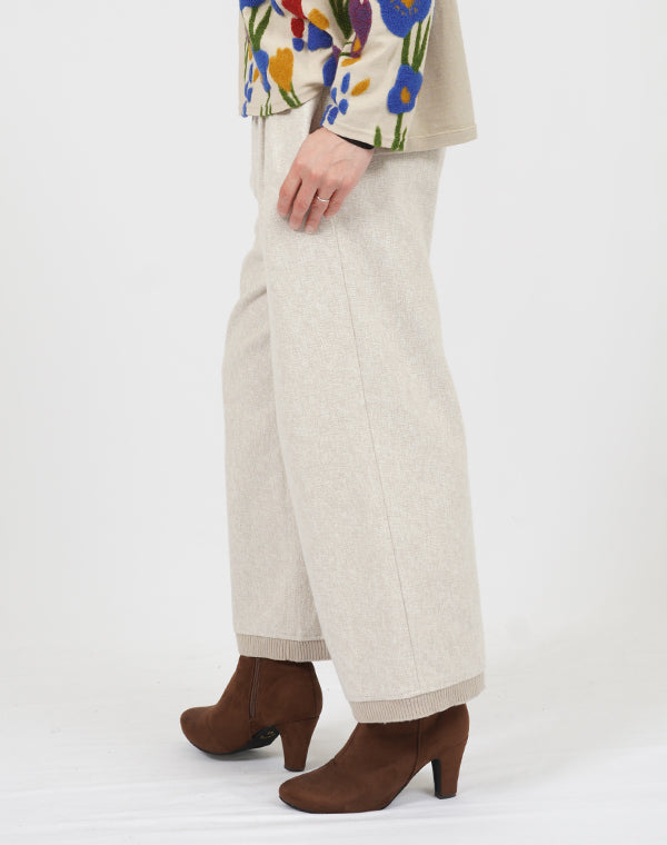 
                  
                    Load image into Gallery viewer, ニットヘムワイドパンツ / BEF01679WA
                  
                