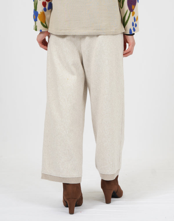 
                  
                    Load image into Gallery viewer, ニットヘムワイドパンツ / BEF01679WA
                  
                