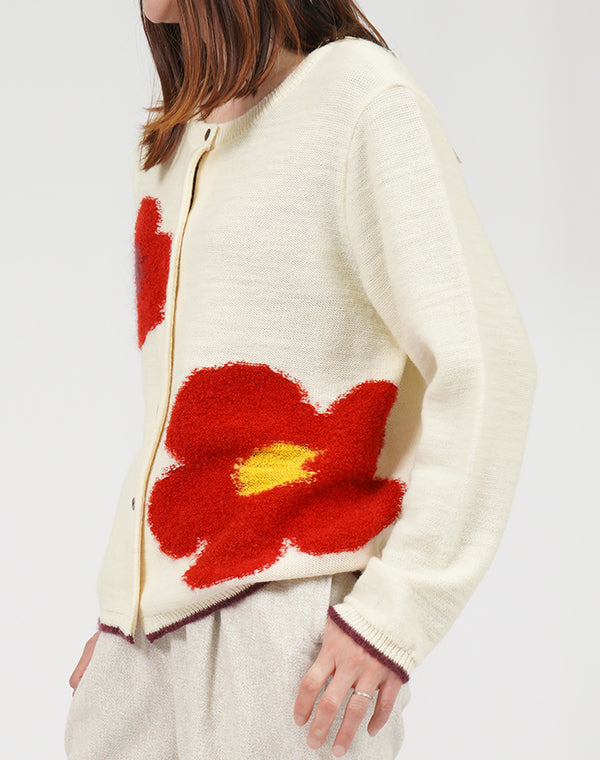 
                  
                    Load image into Gallery viewer, 大胆な花カーディガン / BEF01635WA
                  
                