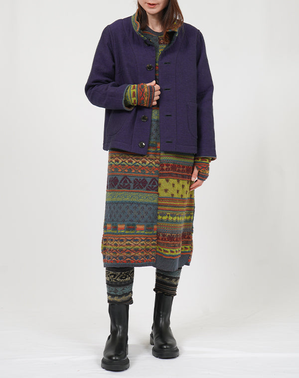 
                  
                    Load image into Gallery viewer, ウールコットンリバーシブルショートコート / BEF01664WA
                  
                