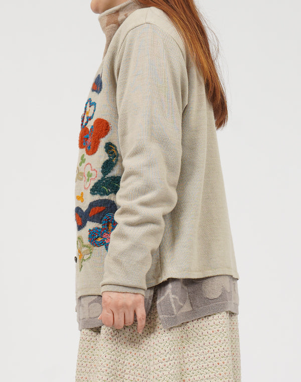 
                  
                    Load image into Gallery viewer, クローバー刺繍カーディガン / BEF01613WA
                  
                