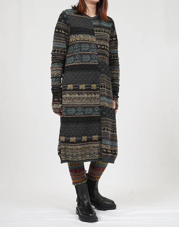 
                  
                    Load image into Gallery viewer, アンティークジャカード切替ワンピース / BEF01603WA
                  
                