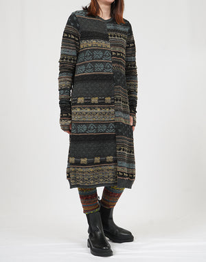 アンティークジャカード切替ワンピース / BEF01603WA – satoseni