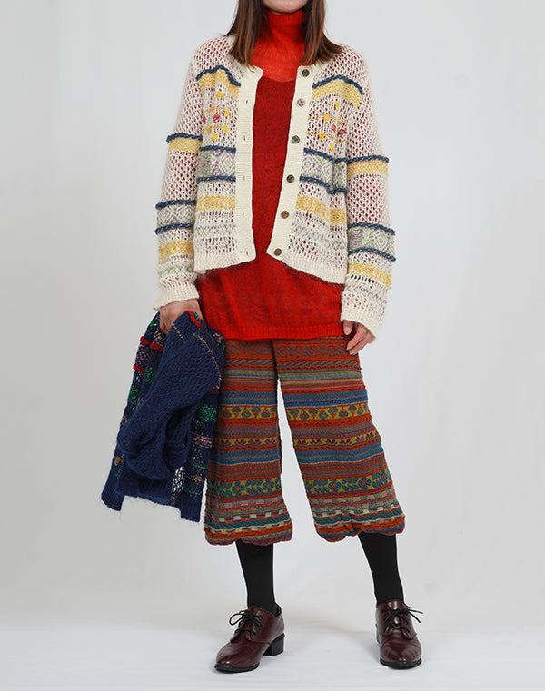 
                  
                    Load image into Gallery viewer, モヘヤメッシュジャカードカーディガン / BEA01446WA
                  
                