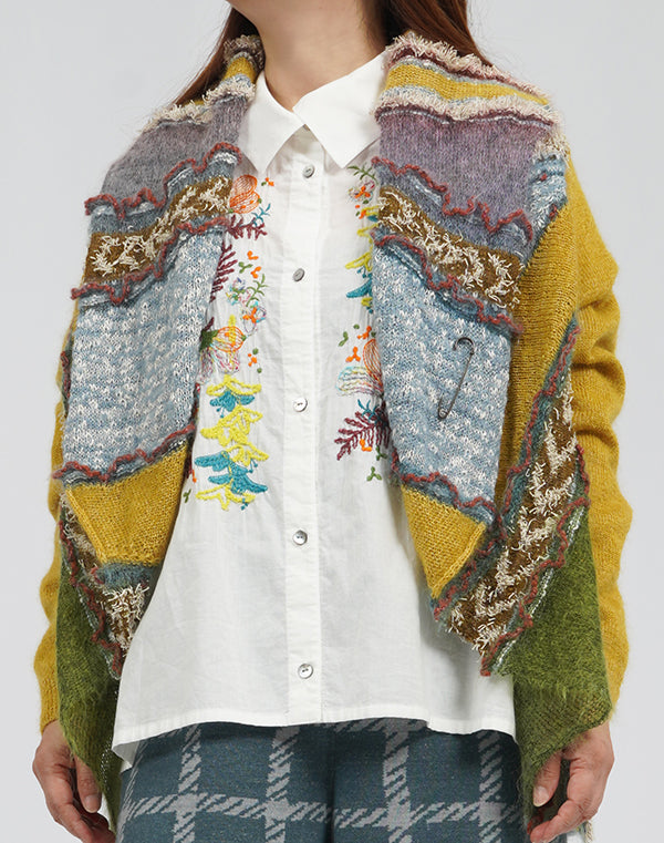 
                  
                    Load image into Gallery viewer, ファンシーボーダーボレロカーディガン / BEA01443WA
                  
                