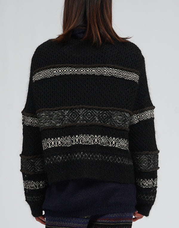 
                  
                    Load image into Gallery viewer, モヘヤメッシュジャカードカーディガン / BEA01446WA
                  
                