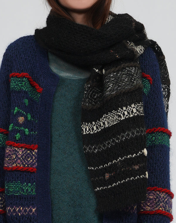 
                  
                    Load image into Gallery viewer, モヘヤメッシュジャカードショール / BEA01447WA
                  
                