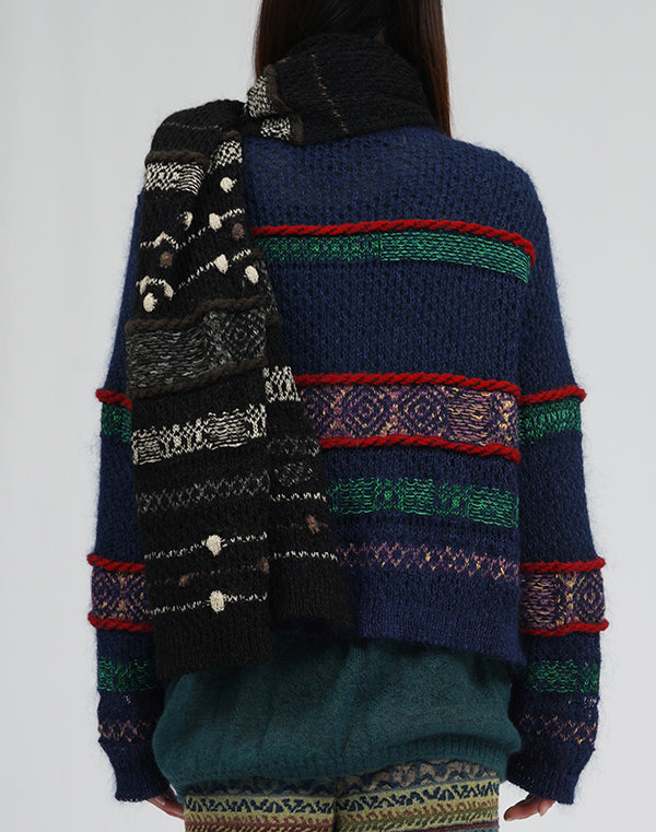 
                  
                    Load image into Gallery viewer, モヘヤメッシュジャカードカーディガン / BEA01446WA
                  
                