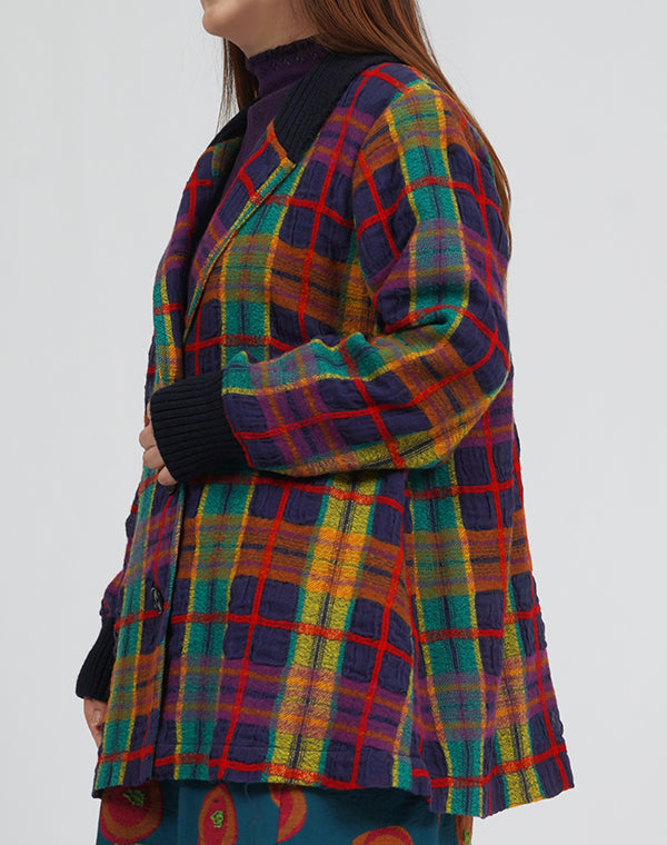 
                  
                    Load image into Gallery viewer, カラフルチェックミドルコート / BEA01472WA
                  
                