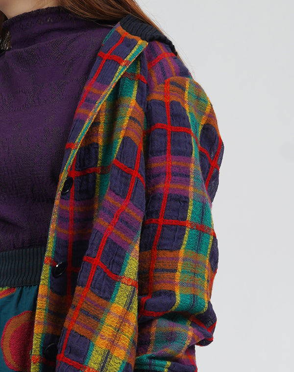 
                  
                    Load image into Gallery viewer, カラフルチェックミドルコート / BEA01472WA
                  
                