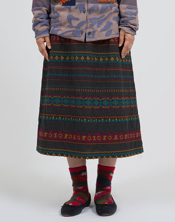 フラワーラインギャザースカート / BEA01468WA – satoseni online