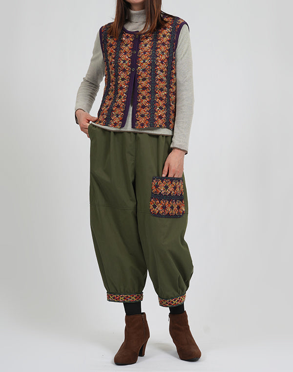 
                  
                    Load image into Gallery viewer, ファンシーレースニット使いベスト / BEA01504WA
                  
                