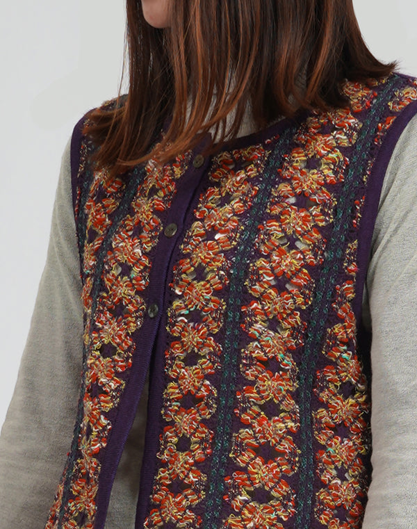 
                  
                    Load image into Gallery viewer, ファンシーレースニット使いベスト / BEA01504WA
                  
                