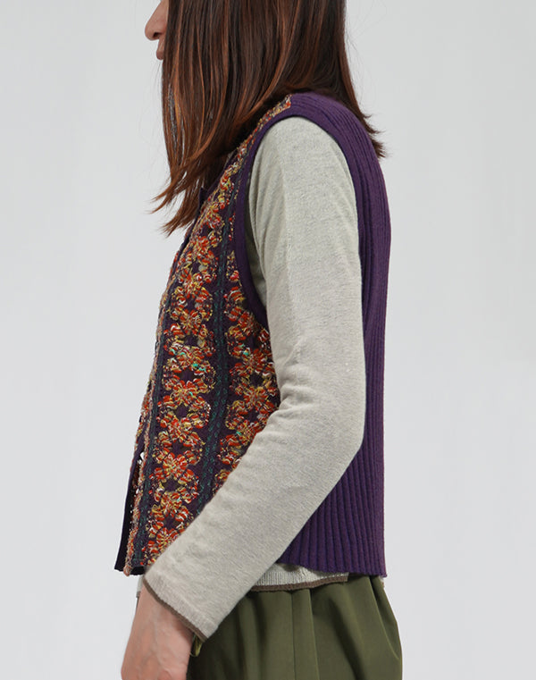 
                  
                    Load image into Gallery viewer, ファンシーレースニット使いベスト / BEA01504WA
                  
                