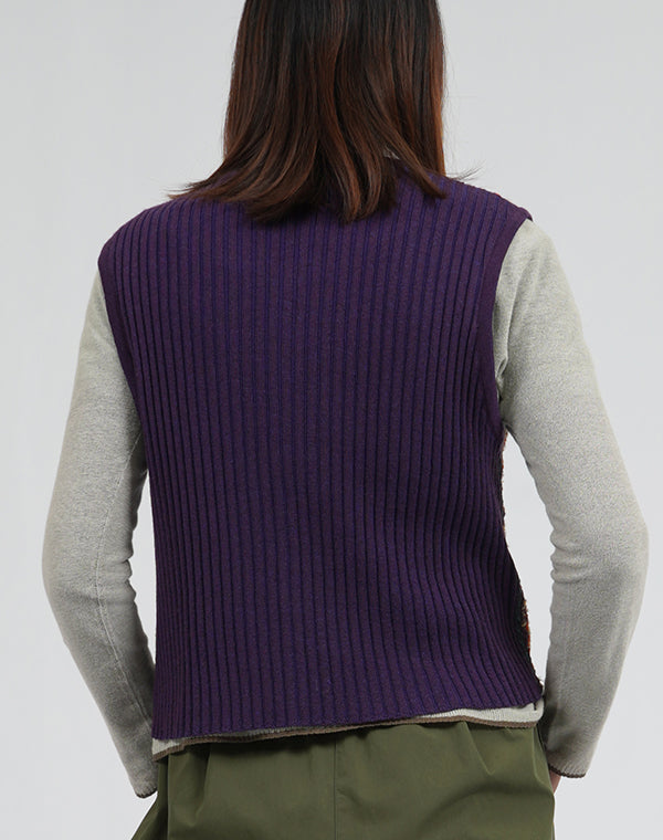 
                  
                    Load image into Gallery viewer, ファンシーレースニット使いベスト / BEA01504WA
                  
                